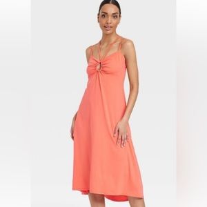 A New Day Women’s Sleeveless Strappy Dress - Orange